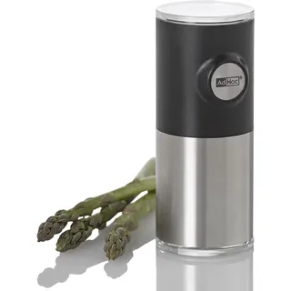 AdHoc MP501 Magnetische Pfeffer- oder Salzmühle PEPNETIC mit Wandhalterung, Keramik Mahlwerk, Edelstahl/Kunststoff/Acryl