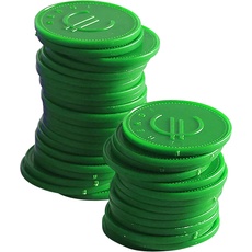 HENDI Pfandmünzen, Stückzahl: 100, Grün, ø25mm, ABS Kunststoff