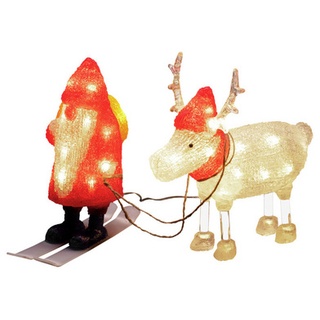 Konstsmide LED Acryl Weihnachtsmann und Rentier,