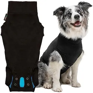 Suitical Recovery Suit Hund, S, Schwarz