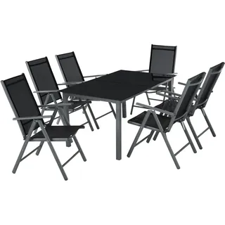 Tectake Ercolano Set 7-tlg. Dunkelgrau