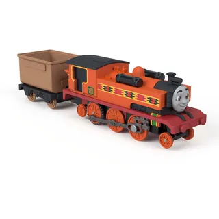 Thomas & Friends von Fisher-Price Motorisierte Nia Lok | Batteriebetriebene Spielzeuglok & Tender, klassische Figuren der Eisenbahnserie, JLL49