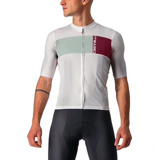 CASTELLI 4522023-870 PROLOGO 7 Jersey T-Shirt Men's Silbergrau/Verteidiger Green-Bordeaux XXL