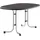 Boulevard-Klapptisch mit mecalit-Pro-Platte 140 x 90 x 72 cm graphit/schieferdekor anthrazit oval