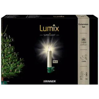 Krinner Lumix Superlight Mini Erweiterungsset, 6 LED Kerzen, cashmere