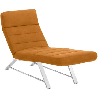 Chilliano Relaxliege , Orange , Metall , 65x91x170 cm , Typenauswahl, Fußauswahl, Lederauswahl, Stoffauswahl , Wohnzimmer, Sessel, Relaxliegen