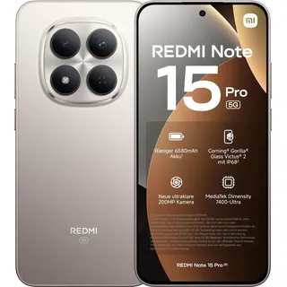 Xiaomi Redmi Note 15 Pro 8 GB RAM 256 GB Titanium