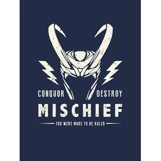 Komar Bild »Loki Mischief« Natur 1 Stk. tlg. Wandbild zur Dekoration im Kinderzimmer - ohne Rahmen, blau