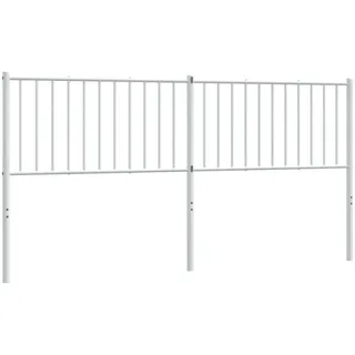 vidaXL Ersatz-Kopfteil Metall Weiß 180 cm - Weiß