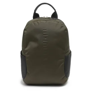 Momo Design Rucksack für Herren, Polyurethan, Schwarz, mit Reißverschluss und Seitentaschen, 39x27x12 cm