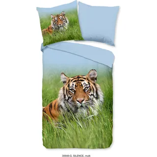 Duvet cover Good Morning 155x220 + 1* 80x80 cm - tiger - Bunt