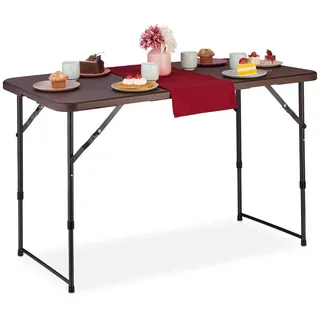 Relaxdays Gartentisch klappbar 120 x 60 x 53,5 cm Braun