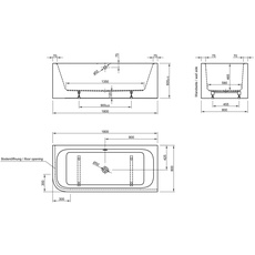 Bild von  Spirit Rechteckbadewanne 80 x 180 cm links (703922)