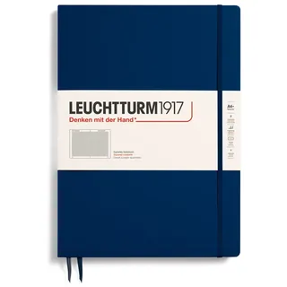 Leuchtturm1917 342927 Notizbuch Master Slim (A4+), Hardcover, kariert, marine