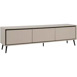Finori Arona Lowboard 175x50x38 cm Sand/Schwarz Holzwerkstoff