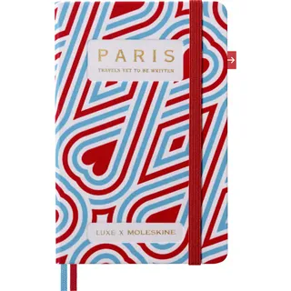 Moleskine LUXE Notizbuch Paris City mit ReiseInhalten, Fester Leinwandeinband und Elastische Schließung, Taschen Format 9 x 14 cm