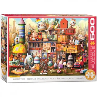 Eurographics 6500-5909 - Misfit Toys, Seltsame Spielzeuge, Family-Puzzle, Large Pieces, 500 Teile