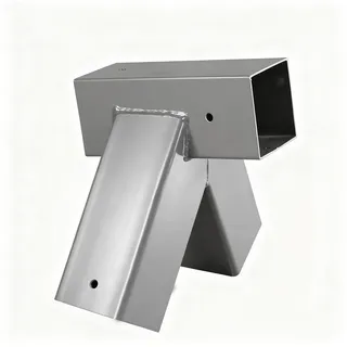 Relaxdays Schaukelverbinder, A-Form, 100°-Winkel, für 90x90 mm Kantholz, pulverbeschichteter Stahl, Schaukelwinkel, grau