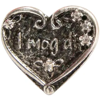 Alpenflüstern Ansteck-Pin Herz I mog Di - Trachten-Anstecker, Trachtenschmuck für Damen und Herren (antik-silber-farben) API145