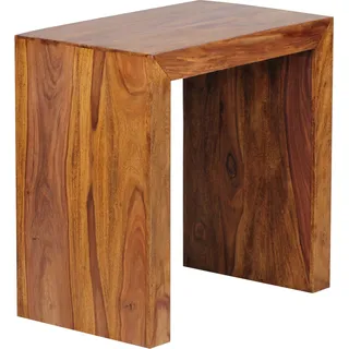 Wohnling Beistelltisch Massivholz sheesham 60,0 x 35,0 x 60,0 cm