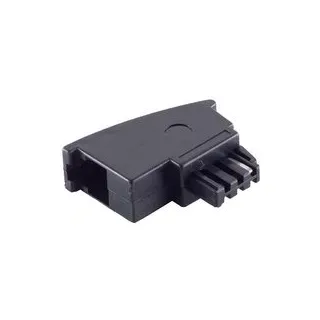 Shiverpeaks Telefon (analog) Adapter [1x TAE-F-Stecker - 1x RJ11-Buchse 6p4c] Schwarz