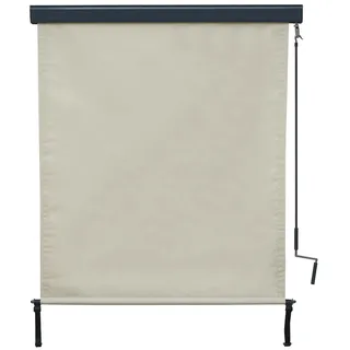 Mendler Vertikalmarkise 250 x 140 cm Beige Aluminium