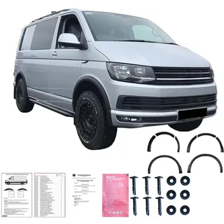 oneway auto accessories Radlaufschutz Radlaufleisten kompatibel mit VW VOLKSWAGEN Transporter T6 2015 bis 2019 8 Tlg mit ABE TÜV