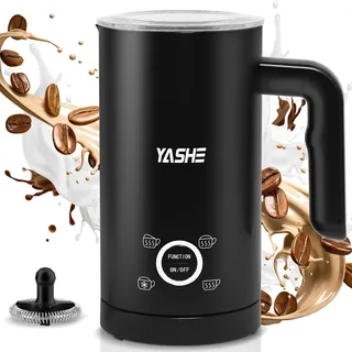 yashe 4-IN-1 Edelstahl Milchaufschäumer schwarz