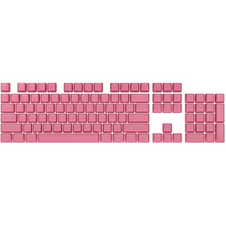 Corsair PBT DOUBLE-SHOT PRO-Tastenkappen-Mod-Kit (Double-Shot-PBT-Tastenkappen, Untere Reihe im Standardlayout, Strukturierte Oberfläche, 1,5 mm Wandstärke, O-Ring-Dämpfer Inbegriffen) Rogue Rosa