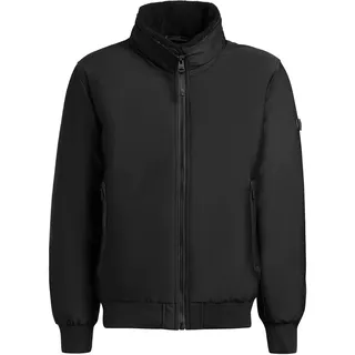 Outdoorjacke KHUJO "Outdoorjacke Ginster", Herren, Gr. M, schwarz, Obermaterial: 83% Polyester PES. 17% Elasthan EL.  Obermaterial: Futter: 100% Nylon NY. 100% Polyester PES., regular fit hüftbedeckend, Ärmel ohne Ärmelschlitz Rippbündchen, Jacken Outdoorjacke, Herren Winterjacke mit Teddyfleece-Besatz und magnetischen Details