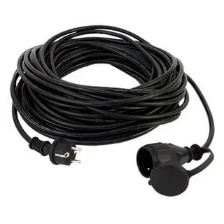 REV Ritter REV Verlängerung, Verlängerungskabel Aussenbereich wasserdicht 25m, 3680W, schwarz