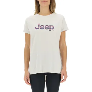 JEEP O102611-J863 J Woman T-Shirt Oversize Striped Print Turn-up Sleeve J22W Light Graystone XS