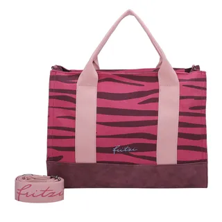 Fritzi aus Preußen Canvas Tote Bag Shopper Baumwolle Zebra Pink