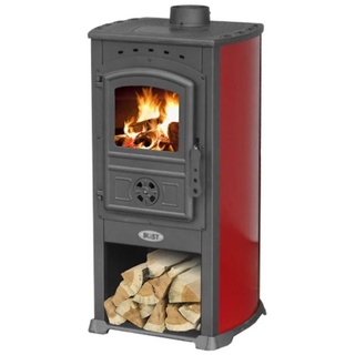 Blist Kaminofen Rot Holzofen 7,2 kW Kamin Zar Ofen Dauerbrandofen Werkstattofen Schwedenofen Hüttenofen Heizofen