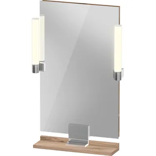 Duravit Sivida Spiegel, chrom, 450x36x650mm, Aufsatzleuchte, Sensorschalter, Netzanschluss, SV7420010550000, Farbe: Eiche Marmoriert