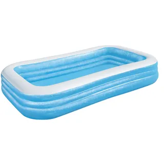 Bestway Bestway Family Pool Deluxe, Pool rechteckig für Kinder, leicht aufbaubar, blau, 305x183x56 cm Luftmatratzen & Aufblasartikel 305x183x56 cm Color
