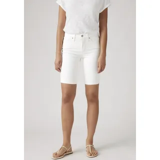Shorts LEVI'S "SHAPING BERMUDA", Damen, Gr. 29, N-Gr, chalk weiß, Web, Obermaterial: 97% Baumwolle, 3% Elasthan, regular fit kniefrei, Hosen Shorts, Sommerhose im Five-Pocket Style