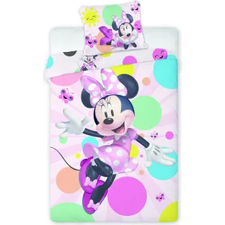 FARO Minnie Mouse Butterfly Rosa 140 x 200 cm + 70 x 90 cm