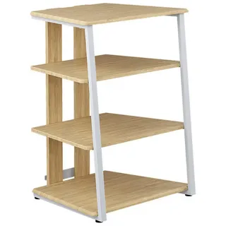 Vicco Aufbewahrungsregal Tonar Sonoma/Weiß 61 x 78 cm 4 offene Ablageflächen , Sonoma Eiche, Weiß , Holzwerkstoff , Rechteckig , 61x78x53 cm , Büromöbel, Büroregale, Aktenregale