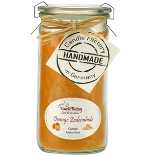 Candle Factory Kerze Mini Jumbo Kerzen Windlicht Duft Orange Zedernholz 307081