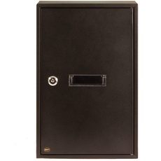 Amig - Innentür-Briefkasten | Briefkasten für Wände, Mauern oder Türen | Zum Auffangen von Postgut das von außen eingeworfen wird | Stahl | Farbe Schwarz | Maße: 40 x 25 x 10 cm | Schlitz: 5 x 20 cm