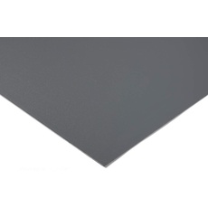 RS PRO PVC Kunststoffplatte, Grau, 12mm x 1000mm x 1000mm / 1.47g/cm3 bis +60°C, Voll