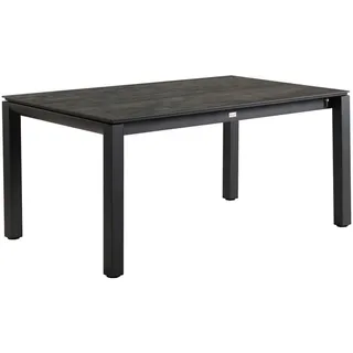 Tierra Outdoor Gartentisch , Anthrazit, Grau , Metall , rechteckig , eckig , 100x74x160-220 cm , ausziehbar, lichtecht, rostfrei , Gartenmöbel, Gartentische, Gartentische ausziehbar