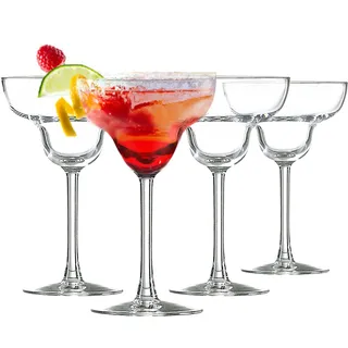 alpina Margarita Cocktailgläser, 4er-Set, 250 ml, Mocktail-Party, Frozen Cocktails, Trinkglas, transparent, für Partys, Zuhause, Barzubehör, Restaurant, Pub, Stiel, Glaswaren