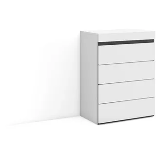 SKRAUT HOME Sideboard 57 x 75 x 35 cm Weiß/Schwarz