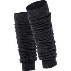 ESPRIT Damen Stulpen Rib W LW Wolle dick gemustert 1 Paar, Grau (Asphalt Melange 3180), Einheitsgröße