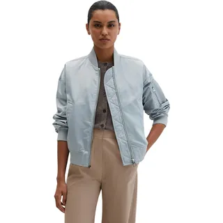 Blouson MARC O'POLO, Damen, Gr. 42, grau horizon, Web, Obermaterial: 100% Polyester, unifarben, regular fit hüftlang, Rippstrickbündchen, Jacken Blouson, regular Fit, mit praktischen Eingrifftaschen, leicht gefüttert