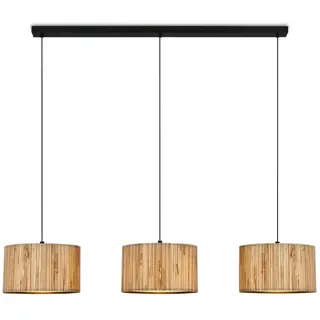 Briloner Pendelleuchte Swing Nature 3-flammig Seegras-Schirm E27 Fassung Natur