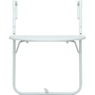 vidaXL Balkon-Hängetisch Weiß 60x64x83,5 cm Kunststoff Rattan-Optik - Weiß