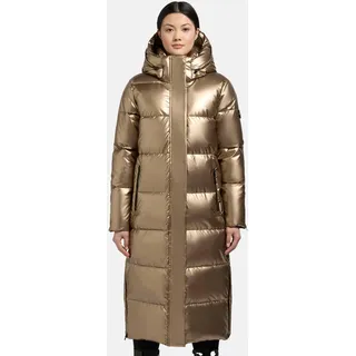 khujo Steppmantel "Hedd Shiny-YM", Damen, Gr. M (38), gold (goldfarben), Material: 100% Polyester; Futter: 100% Nylon; Wattierung: 100% Polyester; Beschichtung: Polyurethan, gerade ca.